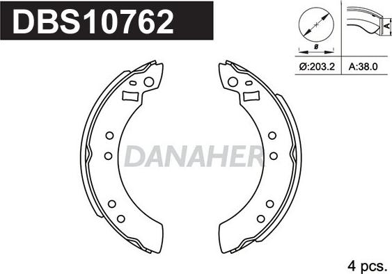 Danaher DBS10762 - Əyləc Başlığı Dəsti furqanavto.az