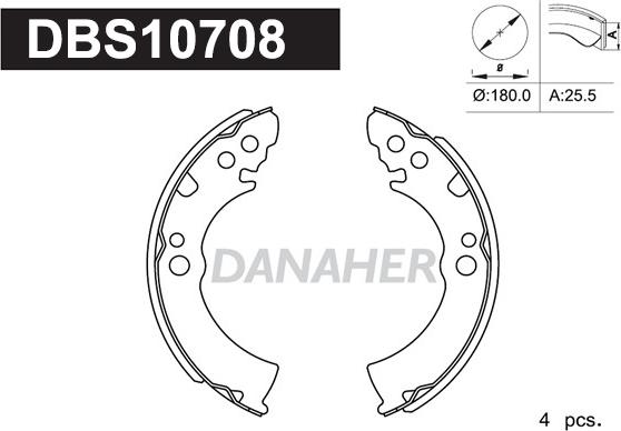 Danaher DBS10708 - Əyləc Başlığı Dəsti furqanavto.az