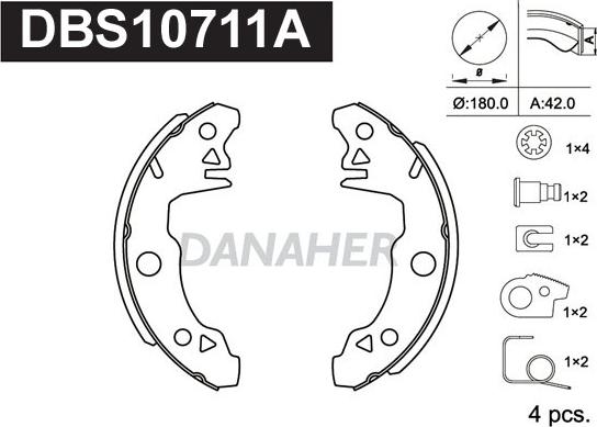 Danaher DBS10711A - Əyləc Başlığı Dəsti furqanavto.az