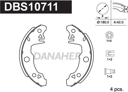 Danaher DBS10711 - Əyləc Başlığı Dəsti furqanavto.az