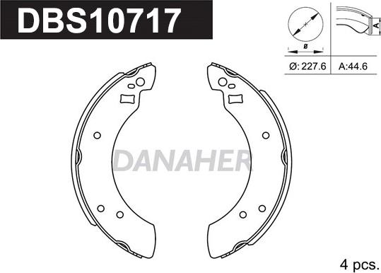 Danaher DBS10717 - Əyləc Başlığı Dəsti furqanavto.az