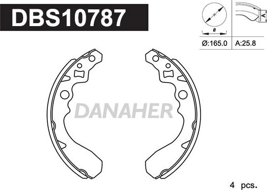 Danaher DBS10787 - Əyləc Başlığı Dəsti furqanavto.az