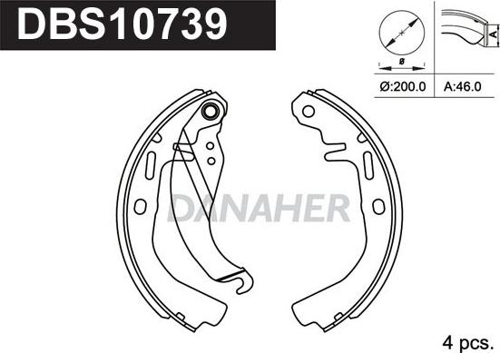 Danaher DBS10739 - Əyləc Başlığı Dəsti furqanavto.az