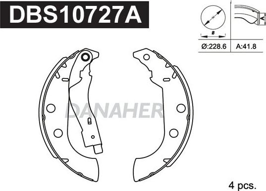 Danaher DBS10727A - Əyləc Başlığı Dəsti furqanavto.az