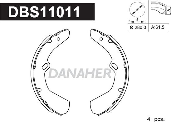 Danaher DBS11011 - Əyləc Başlığı Dəsti furqanavto.az