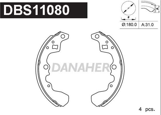 Danaher DBS11080 - Əyləc Başlığı Dəsti furqanavto.az