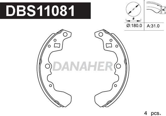 Danaher DBS11081 - Əyləc Başlığı Dəsti furqanavto.az