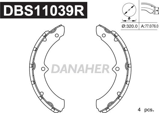 Danaher DBS11039R - Əyləc Başlığı Dəsti furqanavto.az