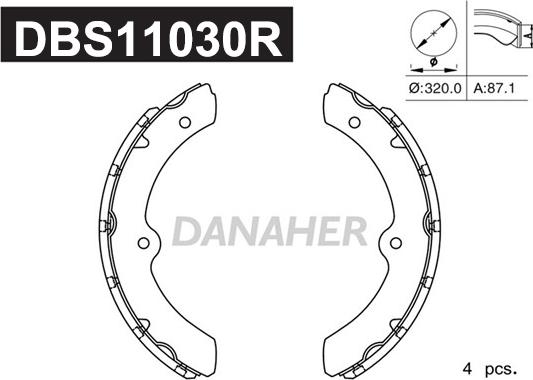 Danaher DBS11030R - Əyləc Başlığı Dəsti furqanavto.az