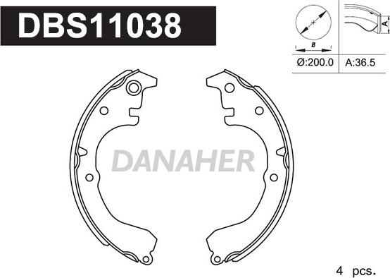 Danaher DBS11038 - Əyləc Başlığı Dəsti furqanavto.az