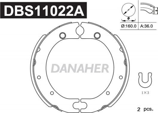 Danaher DBS11022A - Əyləc başlığı dəsti, dayanacaq əyləci furqanavto.az