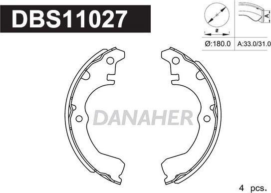 Danaher DBS11027 - Əyləc Başlığı Dəsti furqanavto.az