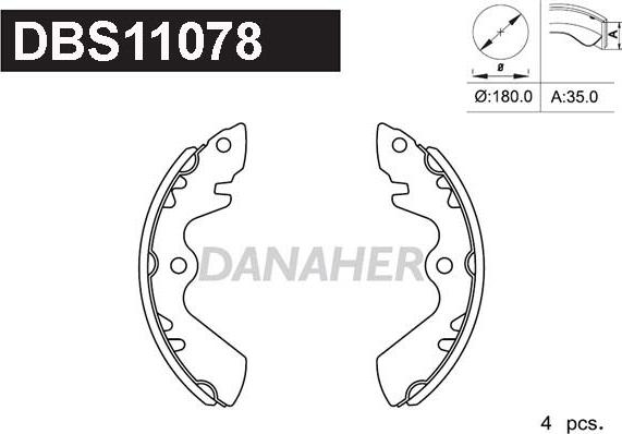 Danaher DBS11078 - Əyləc Başlığı Dəsti furqanavto.az