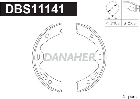 Danaher DBS11141 - Əyləc başlığı dəsti, dayanacaq əyləci furqanavto.az