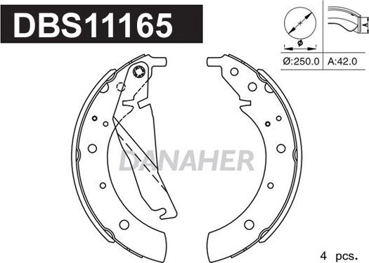 Danaher DBS11165 - Əyləc Başlığı Dəsti furqanavto.az