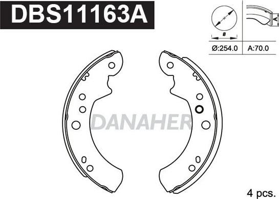 Danaher DBS11163A - Əyləc Başlığı Dəsti furqanavto.az