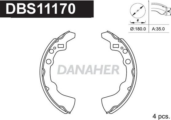 Danaher DBS11170 - Əyləc Başlığı Dəsti furqanavto.az