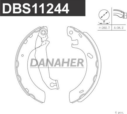 Danaher DBS11244 - Əyləc Başlığı Dəsti furqanavto.az