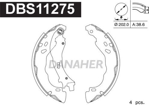 Danaher DBS11275 - Əyləc Başlığı Dəsti furqanavto.az