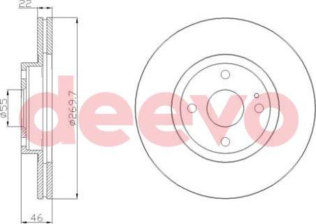 DEEVO BD19160 - Əyləc Diski furqanavto.az