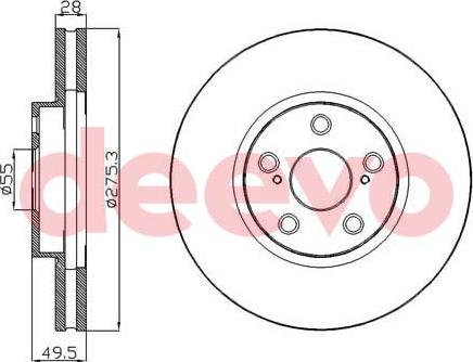 DEEVO BD14900 - Əyləc Diski furqanavto.az