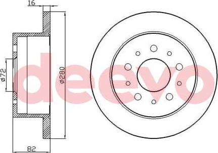 DEEVO BD14500 - Əyləc Diski furqanavto.az