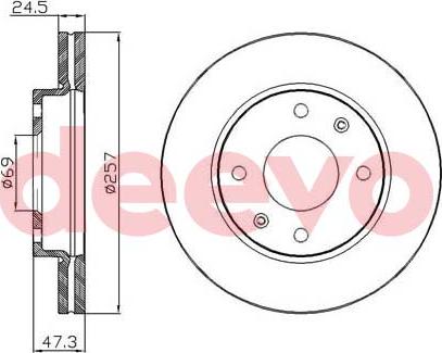 DEEVO BD14640 - Əyləc Diski furqanavto.az