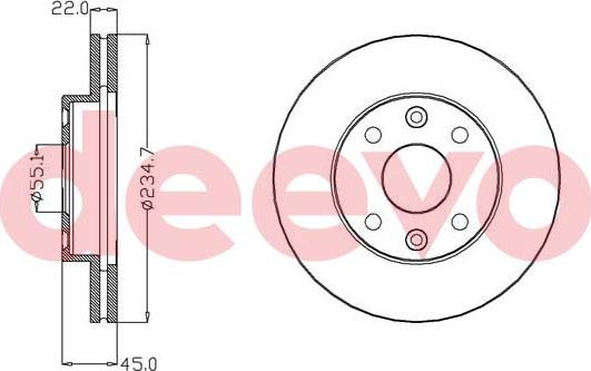 DEEVO BD14660 - Əyləc Diski furqanavto.az