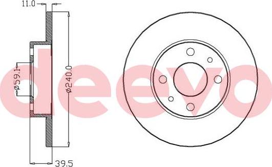 DEEVO BD14620 - Əyləc Diski furqanavto.az