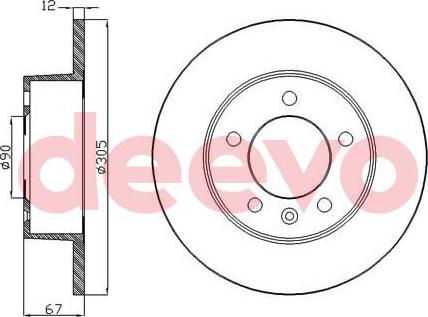 DEEVO BD14140 - Əyləc Diski furqanavto.az