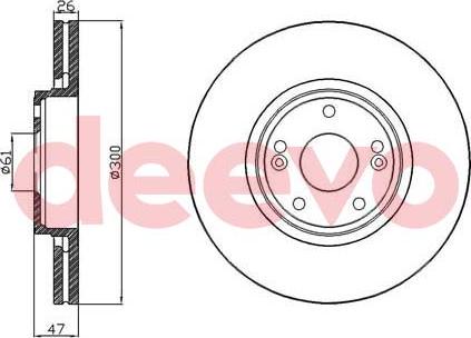 DEEVO BD14180 - Əyləc Diski furqanavto.az