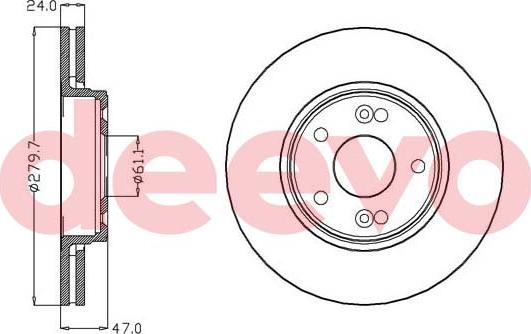 DEEVO BD14360 - Əyləc Diski furqanavto.az