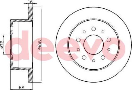 DEEVO BD15900 - Əyləc Diski furqanavto.az