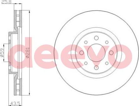 DEEVO BD15100 - Əyləc Diski furqanavto.az