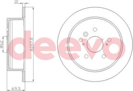 DEEVO BD15860 - Əyləc Diski furqanavto.az