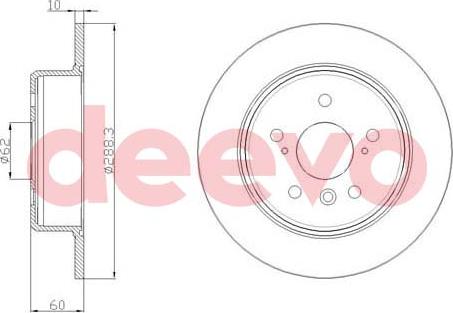 DEEVO BD15820 - Əyləc Diski furqanavto.az