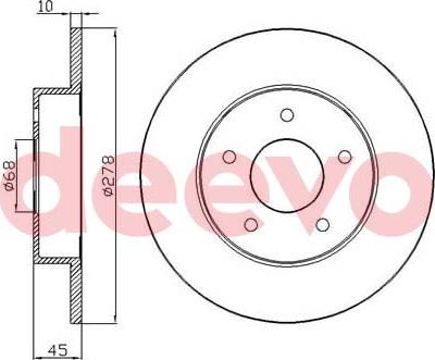 DEEVO BD15360 - Əyləc Diski furqanavto.az