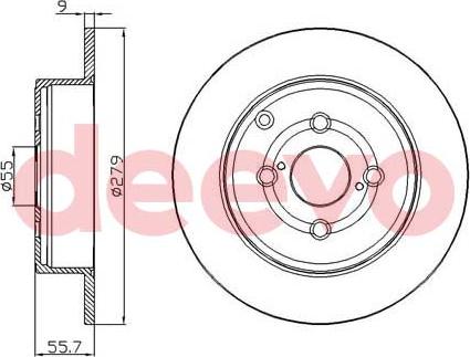 DEEVO BD16480 - Əyləc Diski furqanavto.az