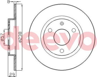 DEEVO BD16560 - Əyləc Diski furqanavto.az