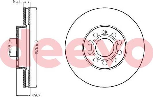 DEEVO BD16620 - Əyləc Diski furqanavto.az