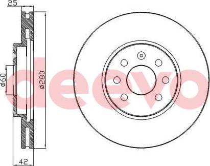 DEEVO BD16380 - Əyləc Diski furqanavto.az