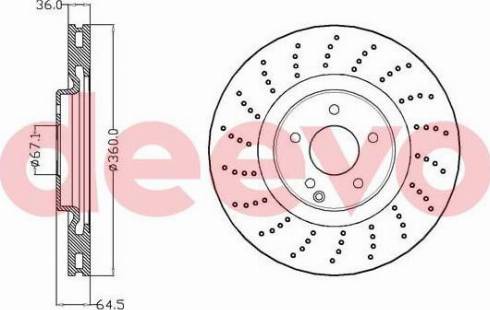 DEEVO BD16220 - Əyləc Diski furqanavto.az