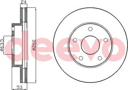 DEEVO BD10520 - Əyləc Diski furqanavto.az