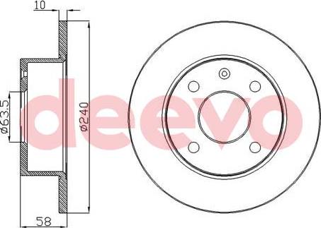 DEEVO BD10140 - Əyləc Diski furqanavto.az