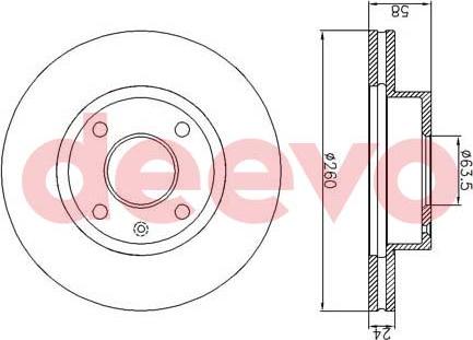 DEEVO BD10860 - Əyləc Diski furqanavto.az