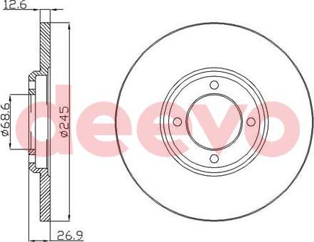 DEEVO BD10220 - Əyləc Diski furqanavto.az