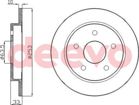 DEEVO BD11080 - Əyləc Diski furqanavto.az