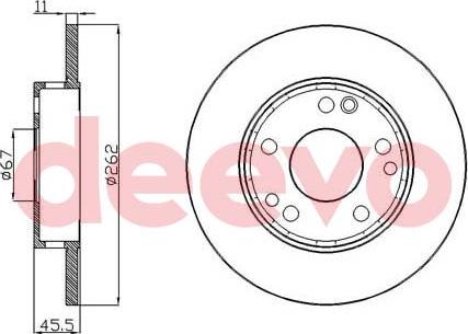 DEEVO BD11180 - Əyləc Diski furqanavto.az