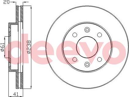 DEEVO BD11260 - Əyləc Diski furqanavto.az