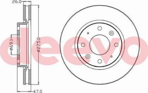 DEEVO BD18480 - Əyləc Diski furqanavto.az